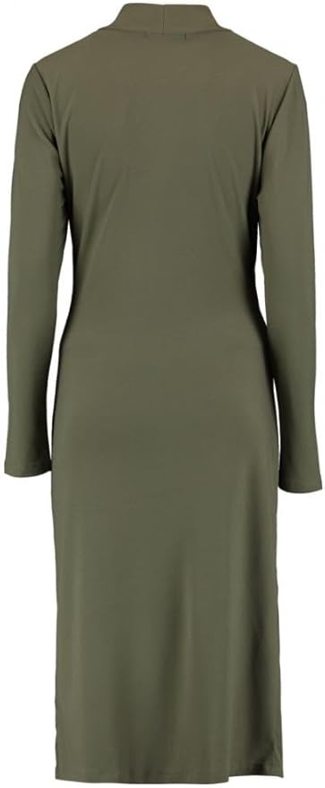 Kleid mit Raffung in Khaki