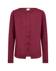 Plus Size Strickjacke mit Knopfleiste in Rhododendron