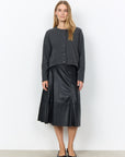 Strickjacke mit Knöpfen in Anthrazit
