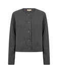 Strickjacke mit Knöpfen in Anthrazit