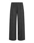 feine Hose mit weitem Beinschnitt in Anthrazit