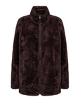 Plus Size Kuscheljacke in Dunkelbraun