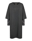 Banu Kleid mit Spitze in Anthrazit