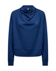 Pullover mit locker fallendem Ausschnitt in Blau