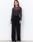 Dot Mesh Shirt in Schwarz