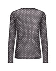 Dot Mesh Shirt in Schwarz