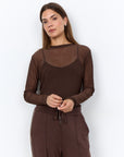 Mesh Shirt in Schokobraun