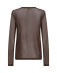 Mesh Shirt in Schokobraun