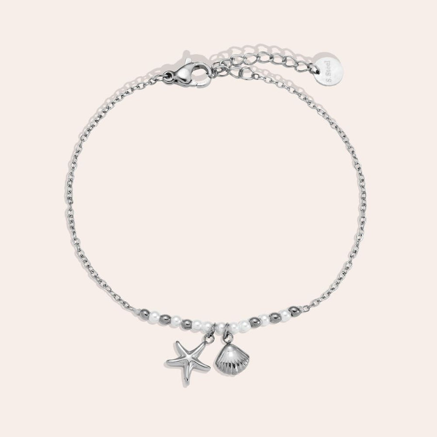 Muschel-Armband mit Perlen