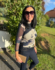 Durchsichtiges Shirt in Blau Mesh