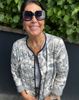 Jacke mit botanischem Druck