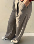 Wide Leg Hose mit Bundfalten