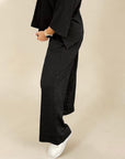 Plus Size Glitzerhose mit weitem Bein