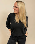 Plus Size Glitzershirt mit 3/4 Ärmeln