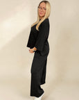 Plus Size Glitzerhose mit weitem Bein