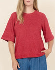 Plus Size Pullover mit 3/4-Ärmeln