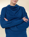 Pullover mit locker fallendem Ausschnitt in Blau