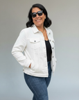 Jeansjacke in Offwhite