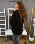 Teddyjacke mit Kragen in schwarz