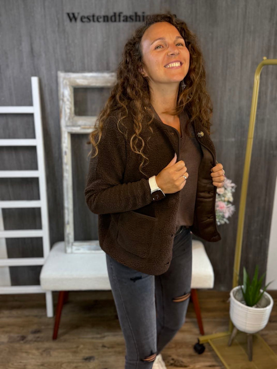Teddy Kurzjacke in braun