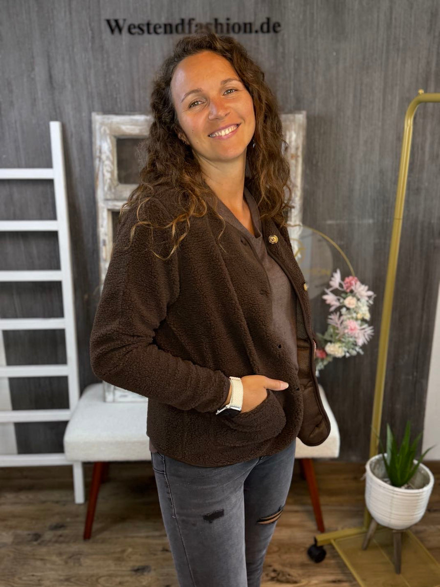 Teddy Kurzjacke in braun