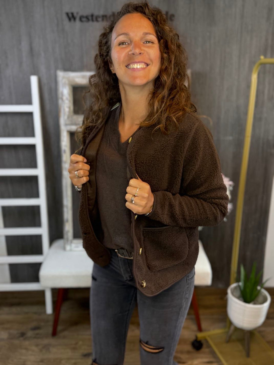 Teddy Kurzjacke in braun