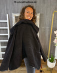 Teddyjacke mit Kragen in schwarz