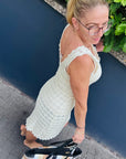 Häkelkleid in Creme