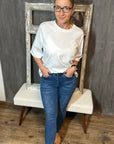 High Waist Jeans in Denim-Waschung