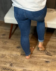 High Waist Jeans in Denim-Waschung