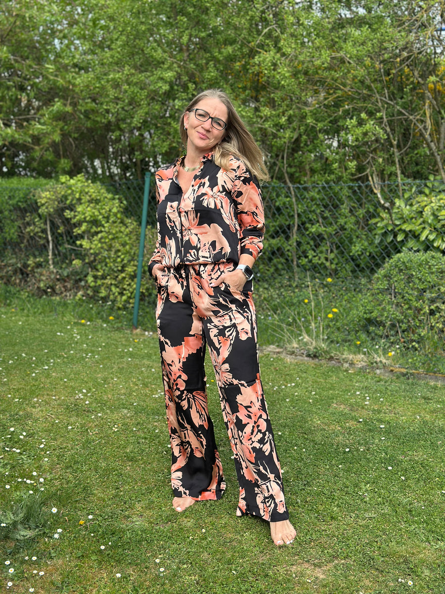 Edle Bluse mit Blumenprint