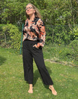 Edle Bluse mit Blumenprint