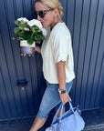 Capri Jeans in Mittelblau