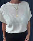 Transparentes Shirt in Creme