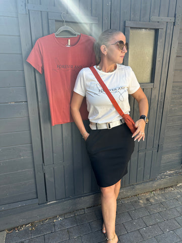 "Forever and Always" T-Shirt in Weiß