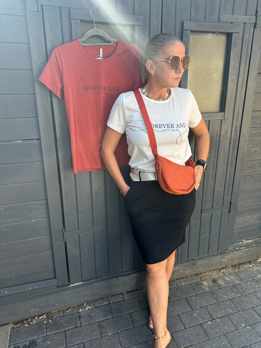 "Forever and Always" T-Shirt in Weiß