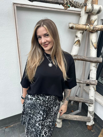 Banu Shirt mit 3/4 Ärmel in schwarz