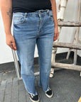 Wide Leg Jeans in Mittelblau