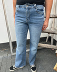 Wide Leg Jeans in Mittelblau