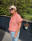 Bluse gestreift mit schickem Bindedetail