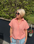 Bluse gestreift mit schickem Bindedetail