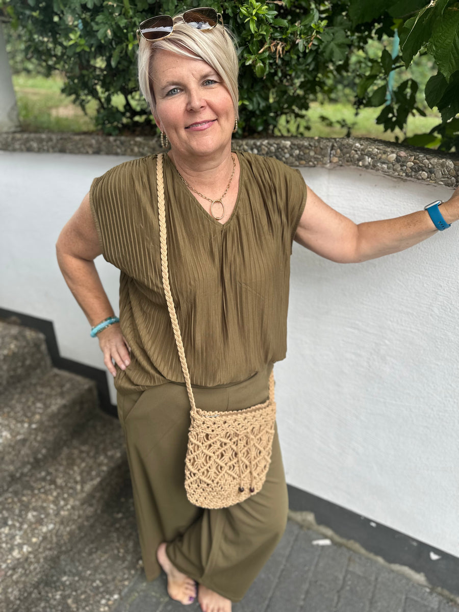 Schicke 7/8 Culotte in Olive
