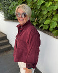 Kordjacke in bordeaux