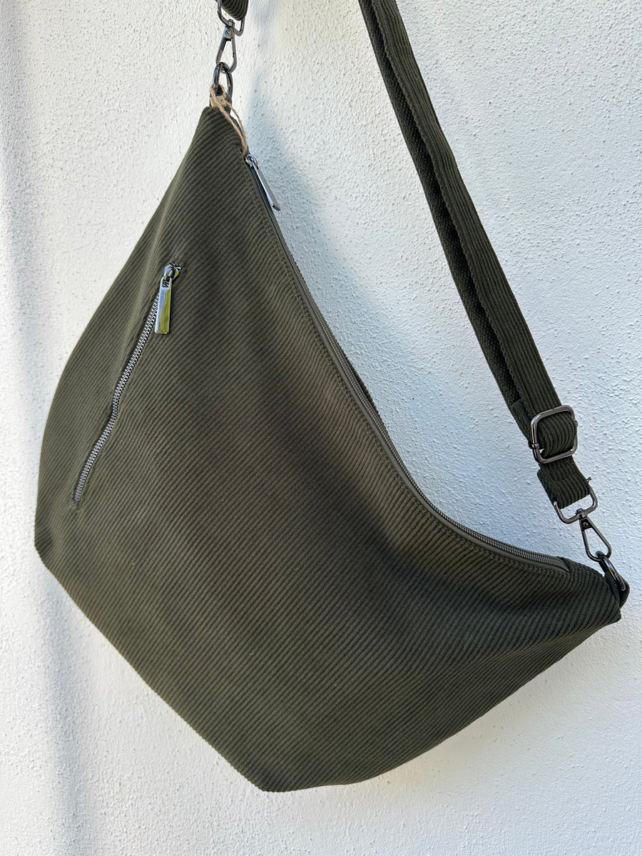 Große Bananen-Tasche in Cord
