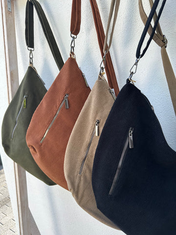 Große Bananen-Tasche in Cord