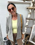 Edler Blazer mit Hahnentritt-Muster