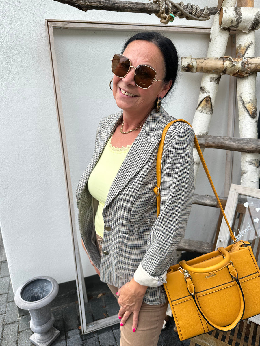 Edler Blazer mit Hahnentritt-Muster