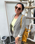 Edler Blazer mit Hahnentritt-Muster