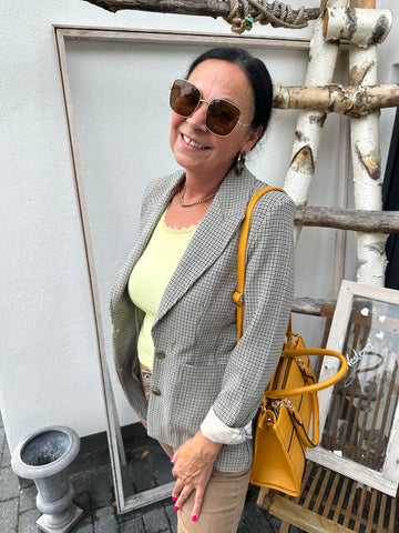 Edler Blazer mit Hahnentritt-Muster