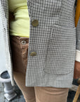 Edler Blazer mit Hahnentritt-Muster